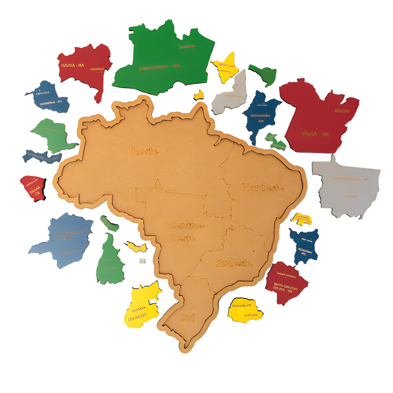 Quebra Cabeça Educativo - Mapa do Brasil - Roust Kids