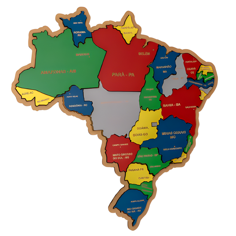 Quebra Cabeça Educativo - Mapa do Brasil - Roust Kids